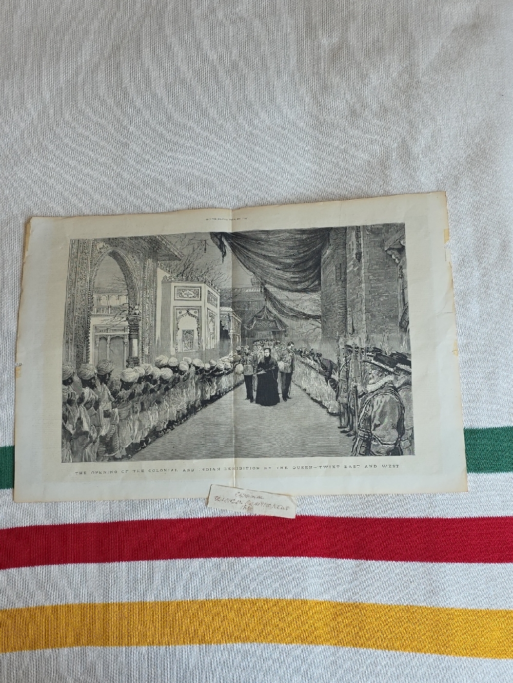 Queen Victoria The Opening Of Colonial Indian Exhibition 1886 Newspaper Print